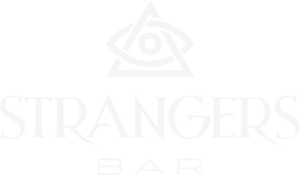 Strangers Bar original eye emblem and wordmark